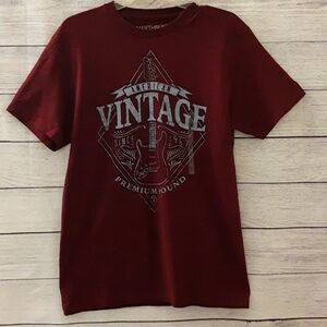 Fifth Sun American Vintage Guitar Premium Sounds Distressed Graphic Print Tee, M